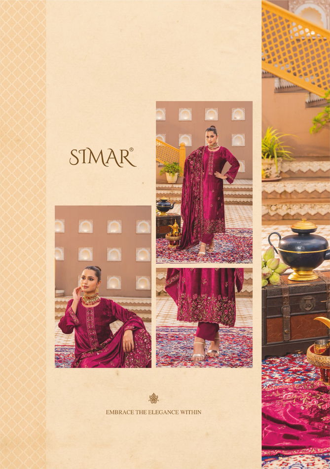 Libas E Khaas By Glossy Embroidery Viscose Velvet Wholesale Price In Surat